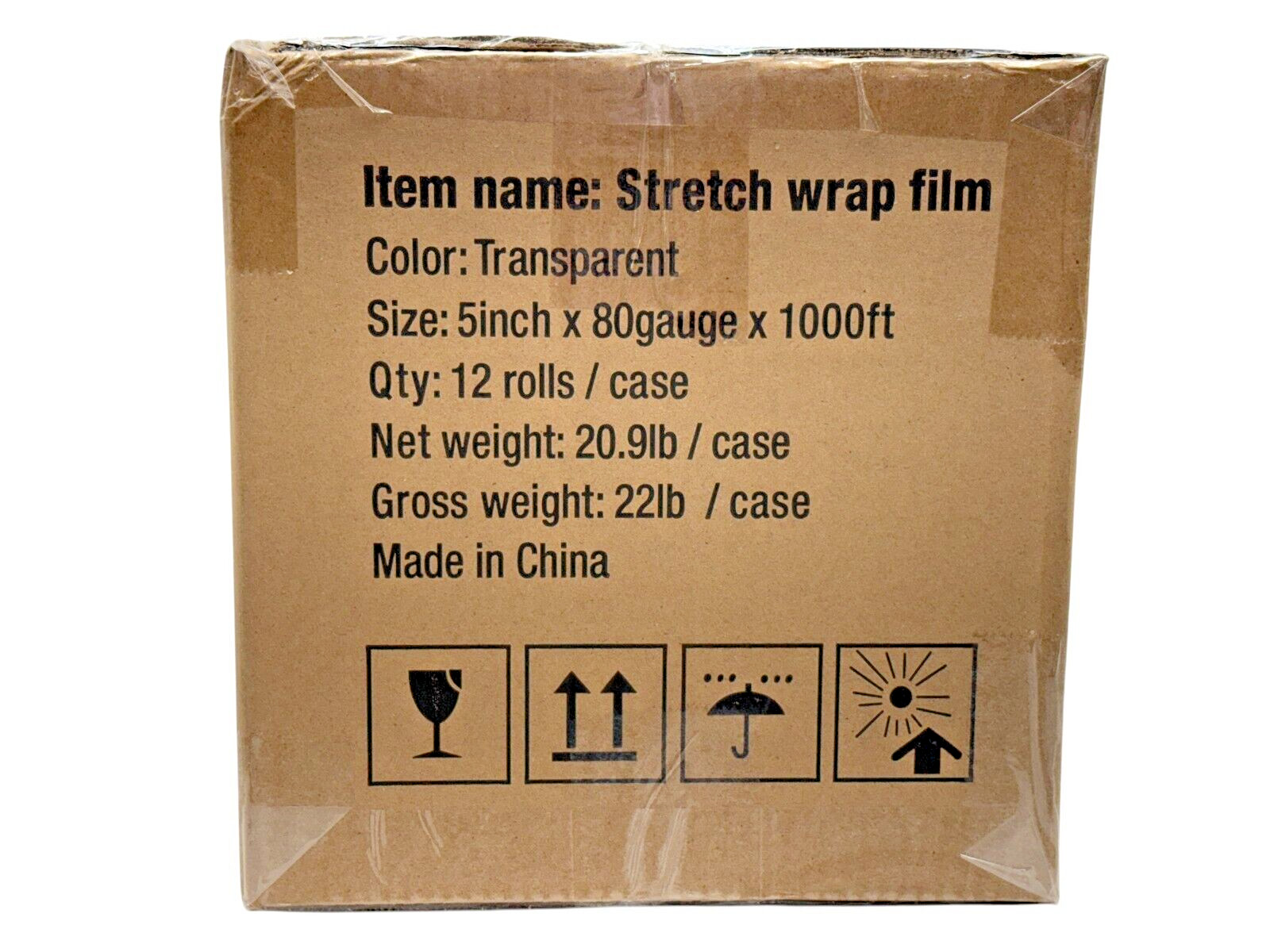 5″ in. x 80 Gauge x 1000FT 12 Rolls Mini Stretch Shrink Wrap Film 80 Gauge
