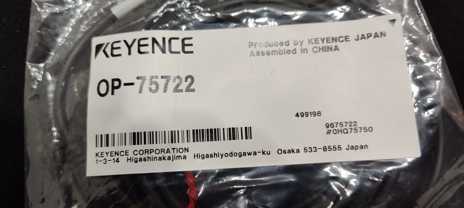 Keyence OP75722 Industrial Control System Cables