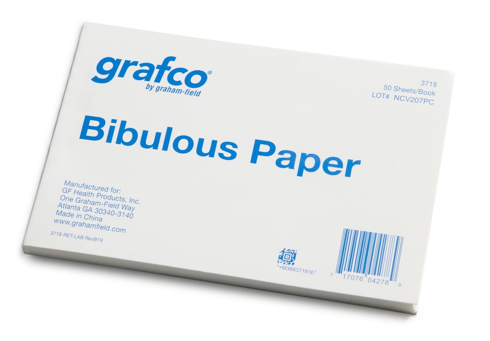 3718 Grafco Bibulous Blotting Absorbent Paper 50 Sheets 4×6 Inch Pack 6