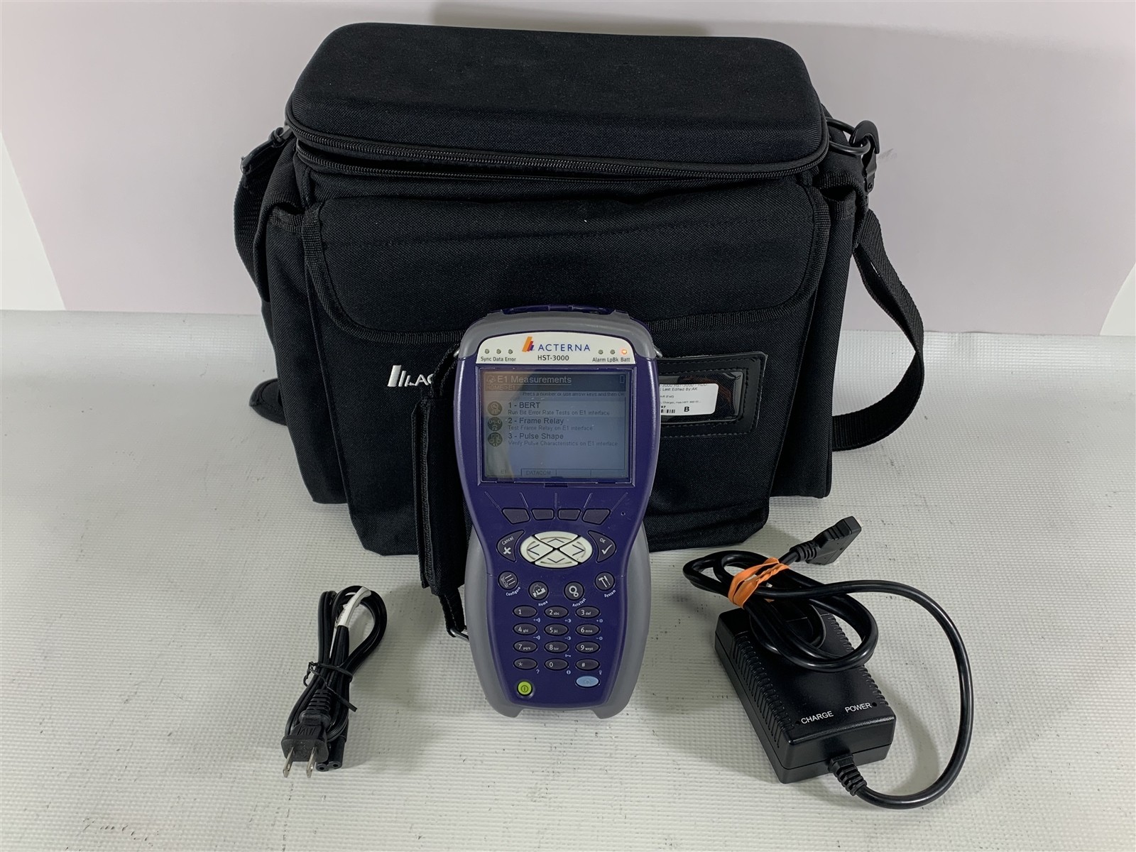 Acterna HST-3000 SIM Handheld Service Tester with SIM Adapter, Charger & Battery