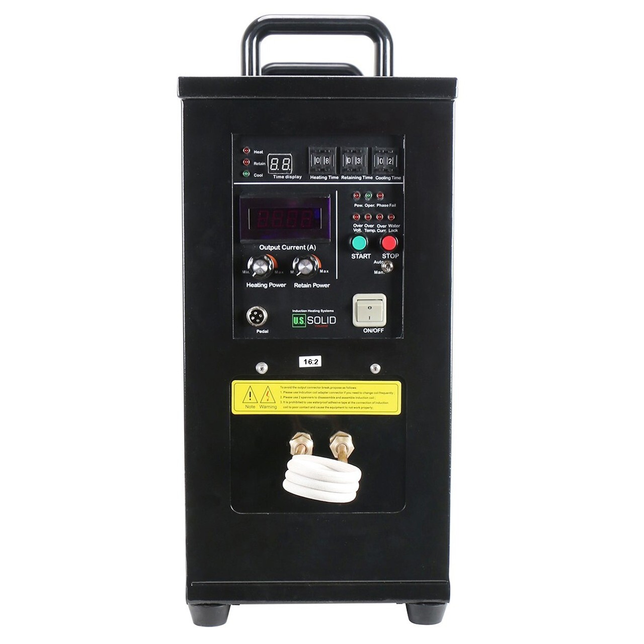 U.S. Solid 15KW High Frequency Induction Heater Furnace 220V, 16:2 Turns Ratio