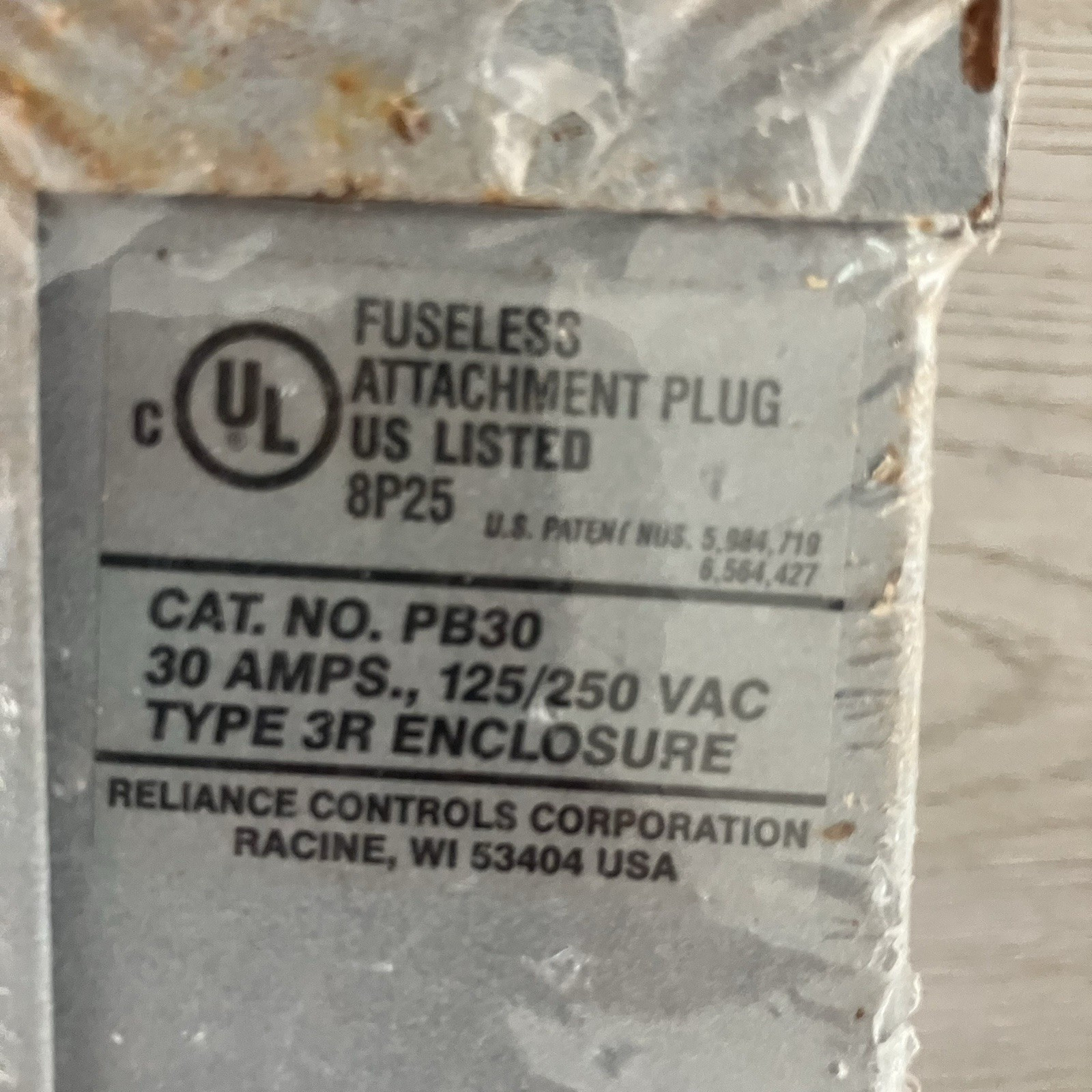Reliance Controls 125/250 VAC Outdoor 30 Amp Power Inlet Box For Generator Cords