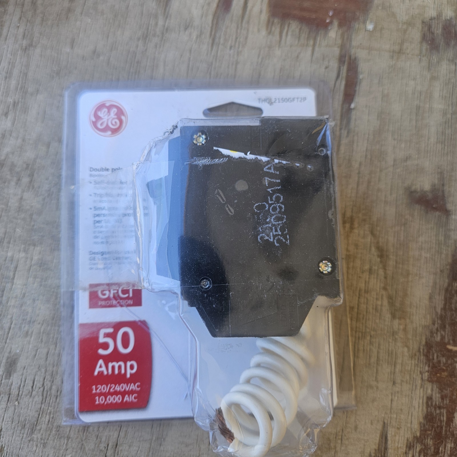 GE Ground Fault Circuit Breaker Interrupter 50A GFCI Double Pole-THQL2150GFT2P
