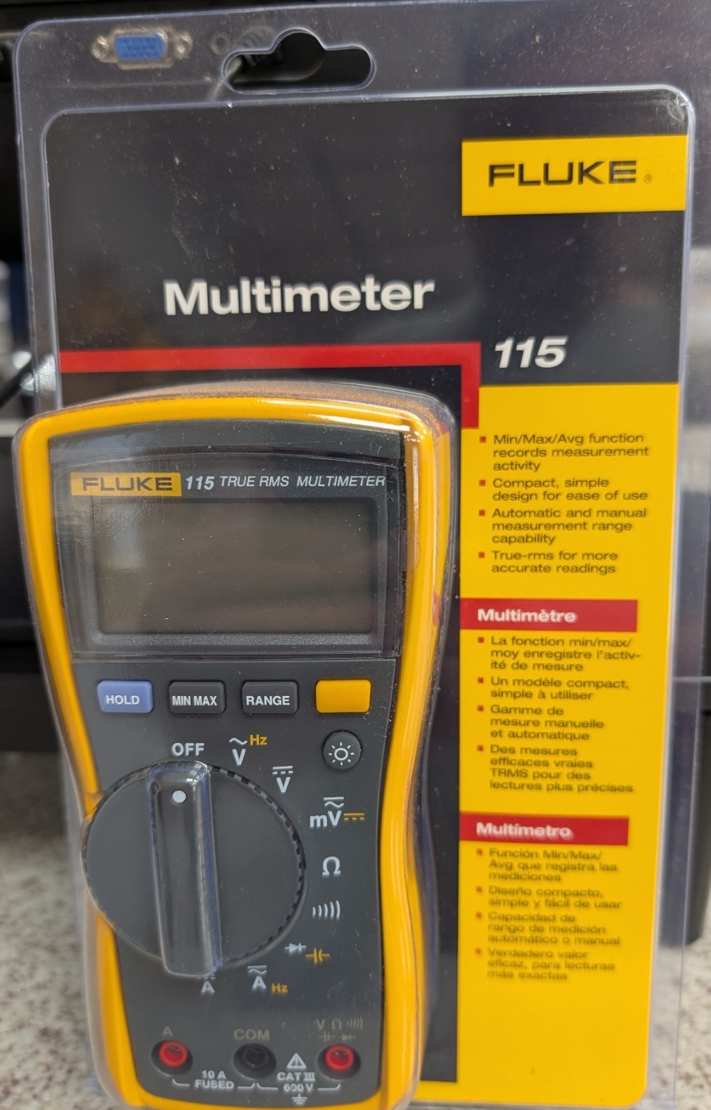 Fluke 115 True RMS Field Technician Digital Multimeter CAT III 600V