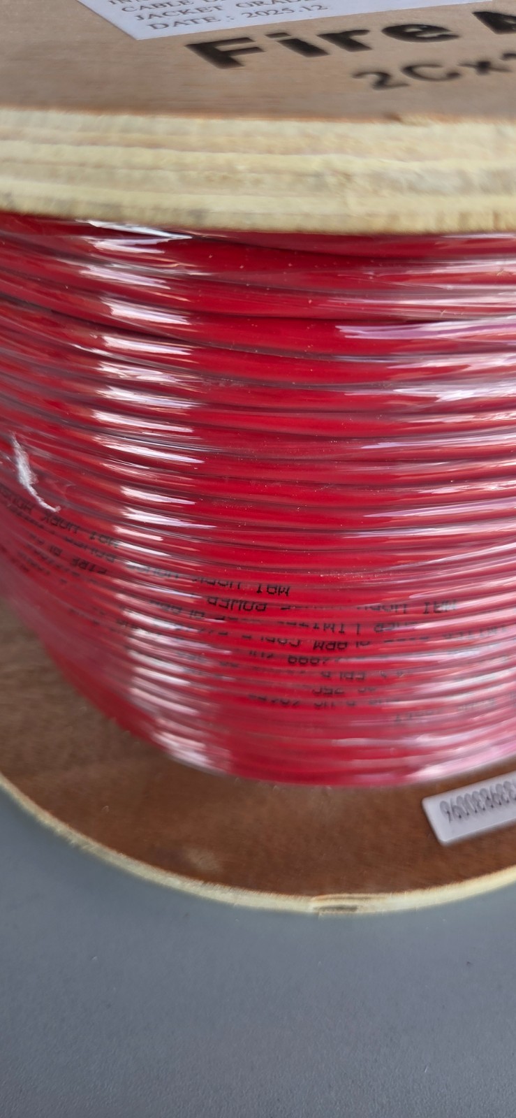 500′ Fire Alarm Cable: FPLR Unshielded Riser, 18/2 AWG Solid Bare Copper, 300V