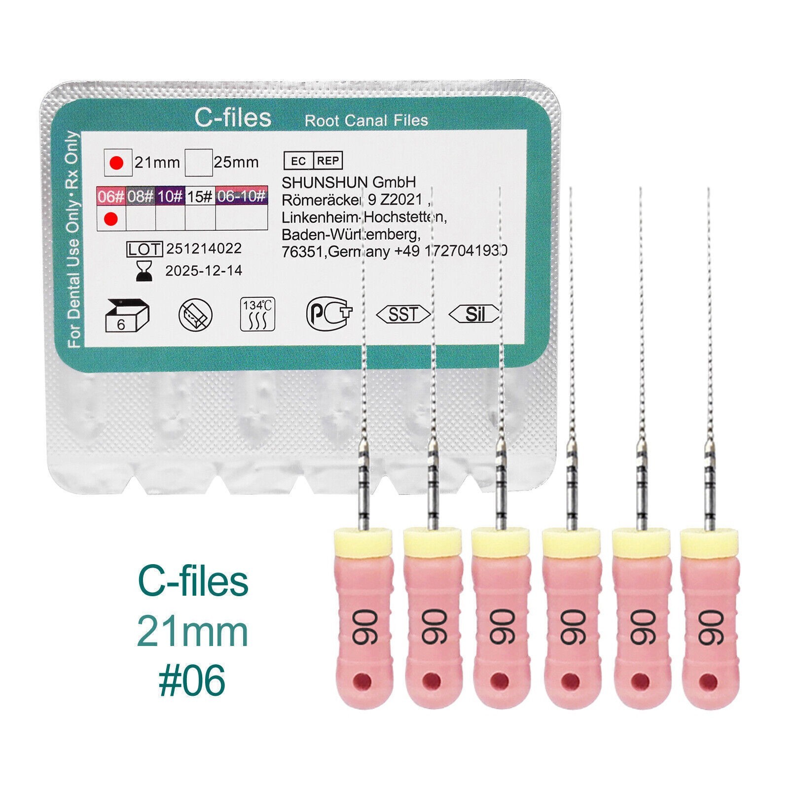 Dental Endo Root Canal Files Hand Use C File 21/25mm AND K Files 21/25/31mm