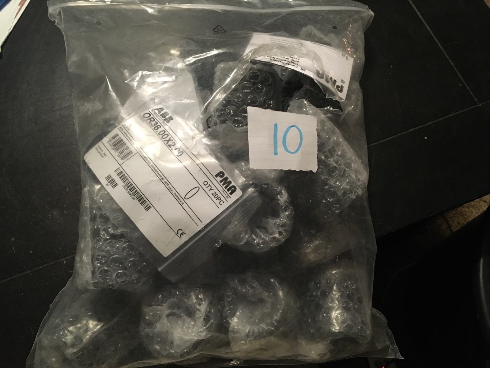 LOT OF 20 ABB NVNV-M406GT-13 (7TCA292000R0235) PA6 CONDUIT FITTINGs NICKEL / BK