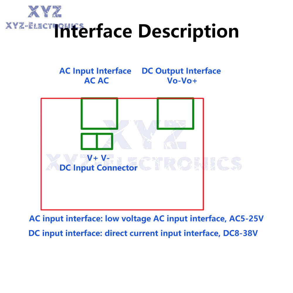 AC 5-25V/DC 8-38V To DC 3.3-32V Buck Power Module Adjustable Voltage Regulator