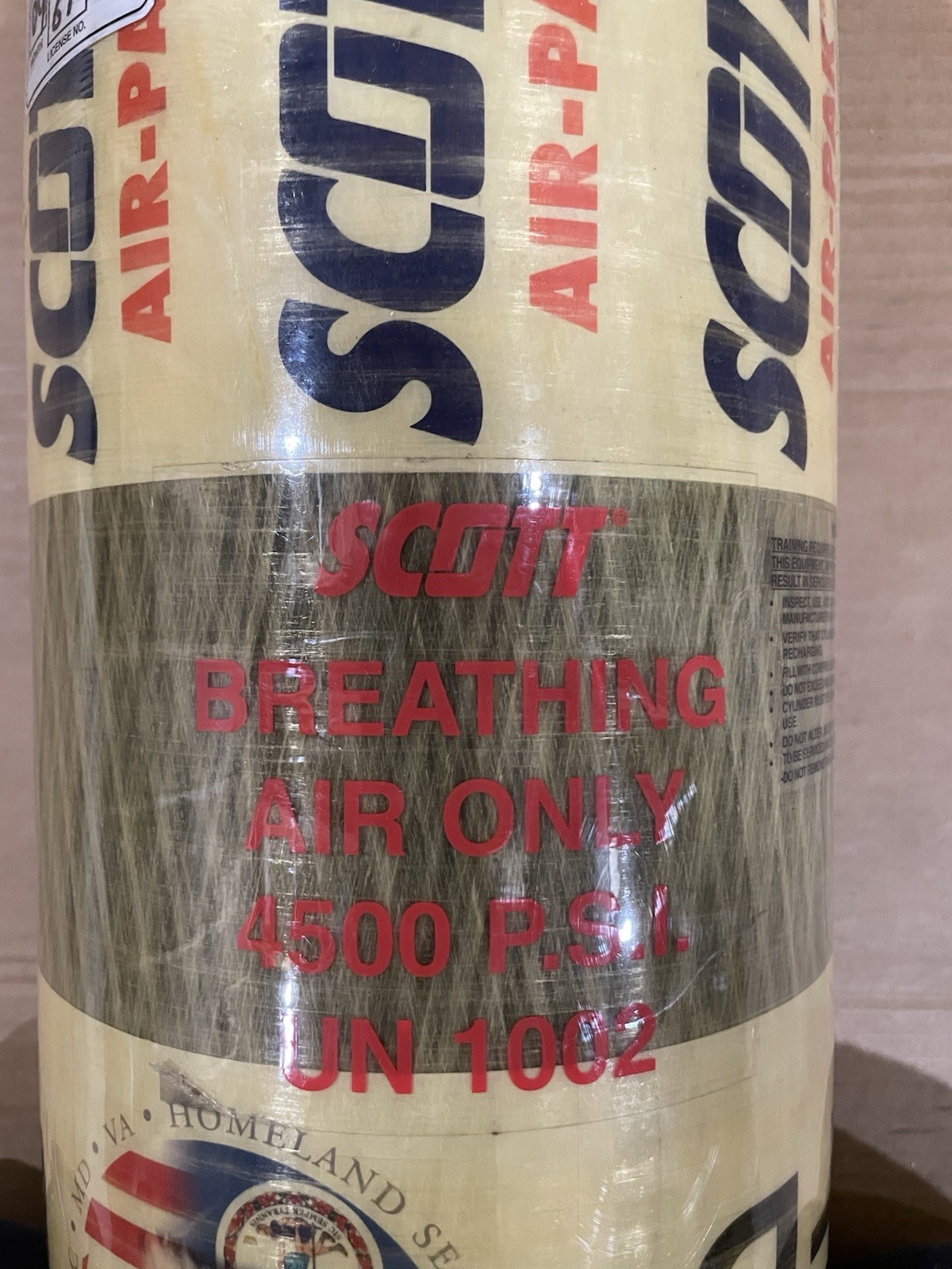 Scott SCBA 60 Min Luxfer Cylinder Tank – 4500 Psi – NEW (Surplus stock)