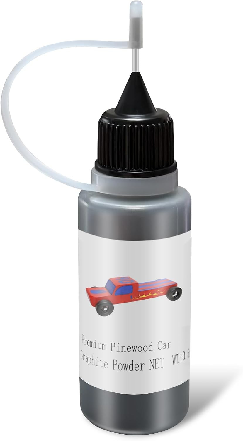 0.5OZ Graphite Powder for Pinewood Car, Lubricant Powder Dry Lube, Door Hinge Lu