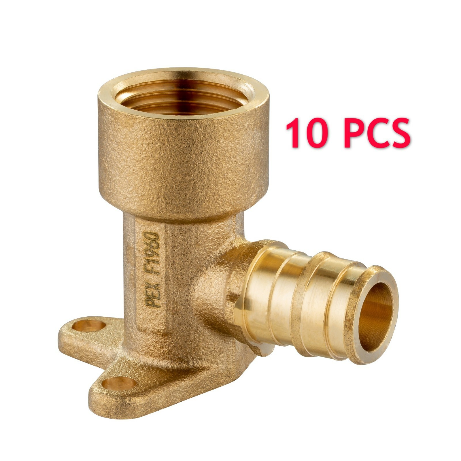 EFIELD 10 PCS Pex A Expansion Brass Fittings 1/2″ Female NPT Drop-ear Elbow