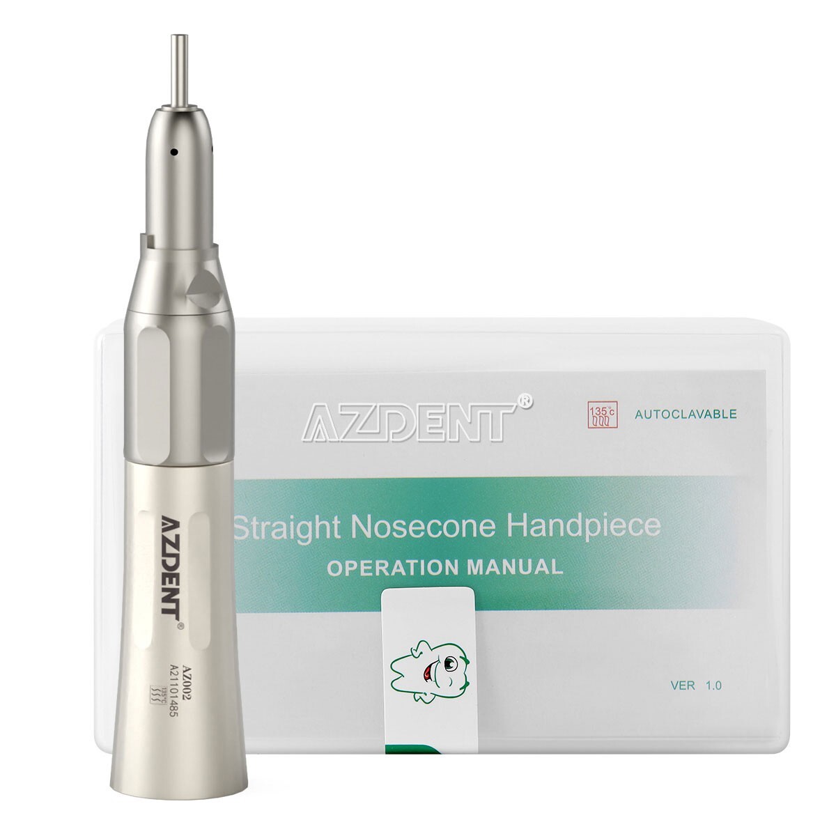 AZDENT Dental 1:1 Direct Drive Slow Low Speed Straight Handpiece E-type