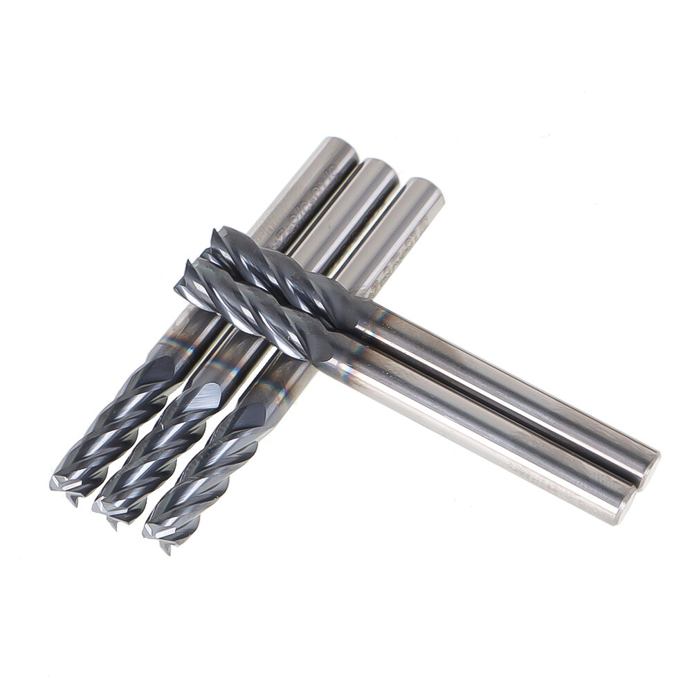 5Pcs 3/16″ 4 Flute Regular Carbide End Mill 2″ Overall Length TiALN COATED