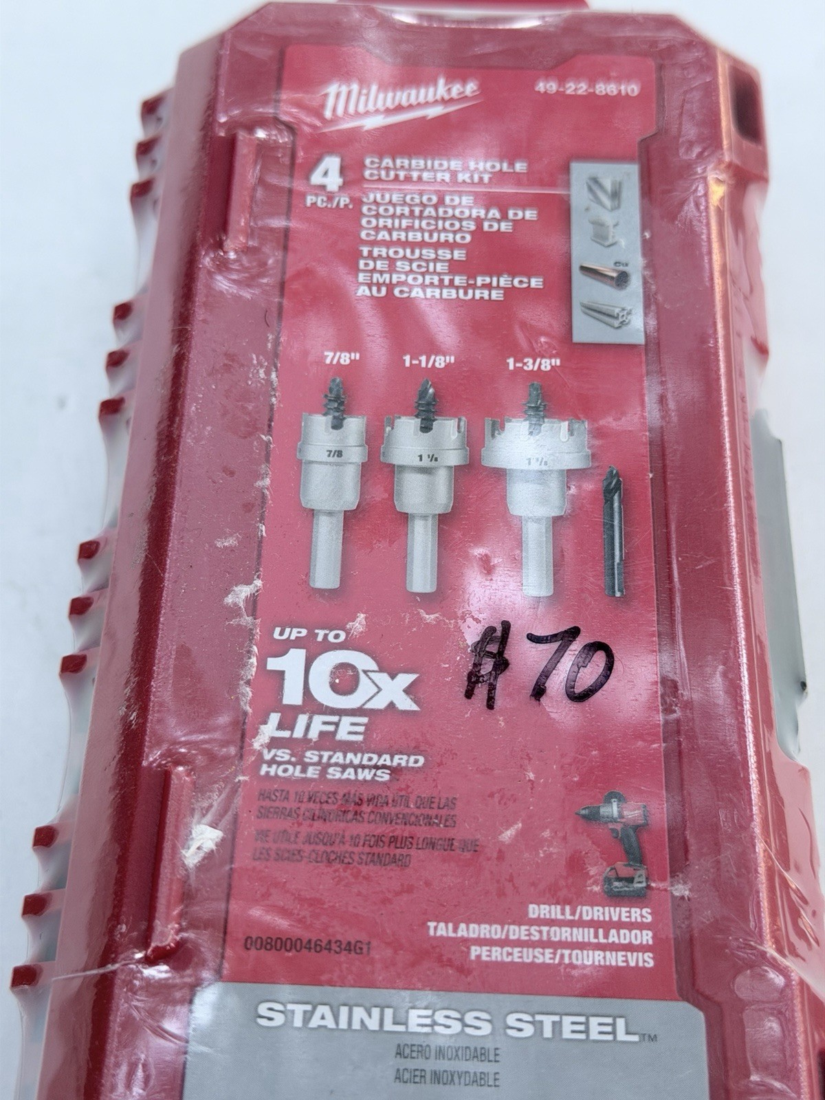 Milwaukee One-Piece Carbide Hole Cutter Set 49-22-8610 *New* (WMP018812)