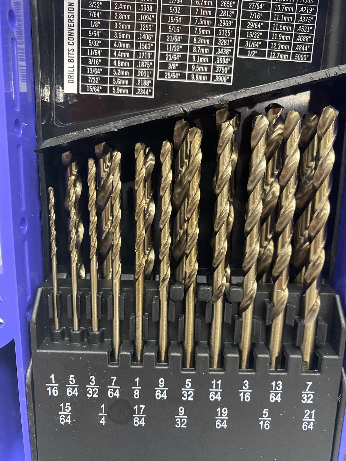 MAC Tools 2p Pcs. Jobber Cobalt Alloy Steel Drill Bit Set, Purple, 6338DSC-P