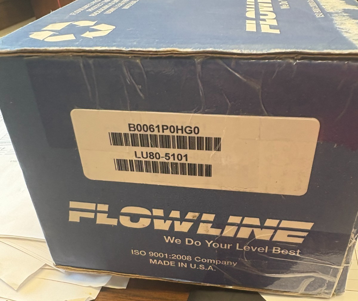 New Flowline LU80-5101 EchoSpan Ultrasonic Level Sensor 9.8ft/3m, 12-28VDC