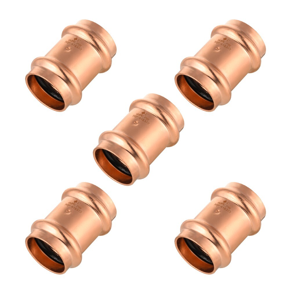 5 PCS EFIELD 1-inch Press Fit Straight Coupling Fitting, Lead Free