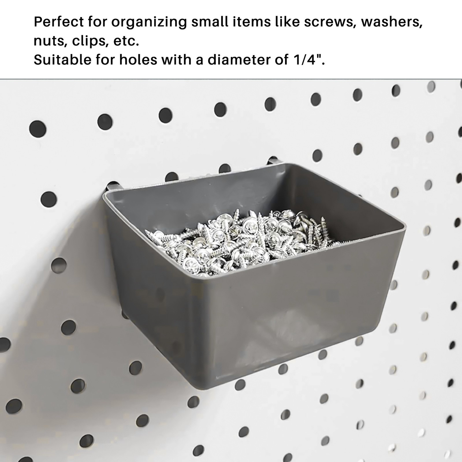 8 Pieces Pegboard Bins Kit Pegboard Parts Storage Pegboard Accessories5237