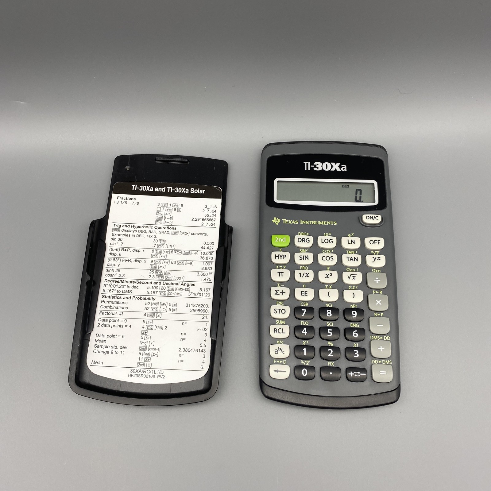 Texas Instruments TI-30Xa Scientific Calculator Black Handheld W/ Cover TESTED