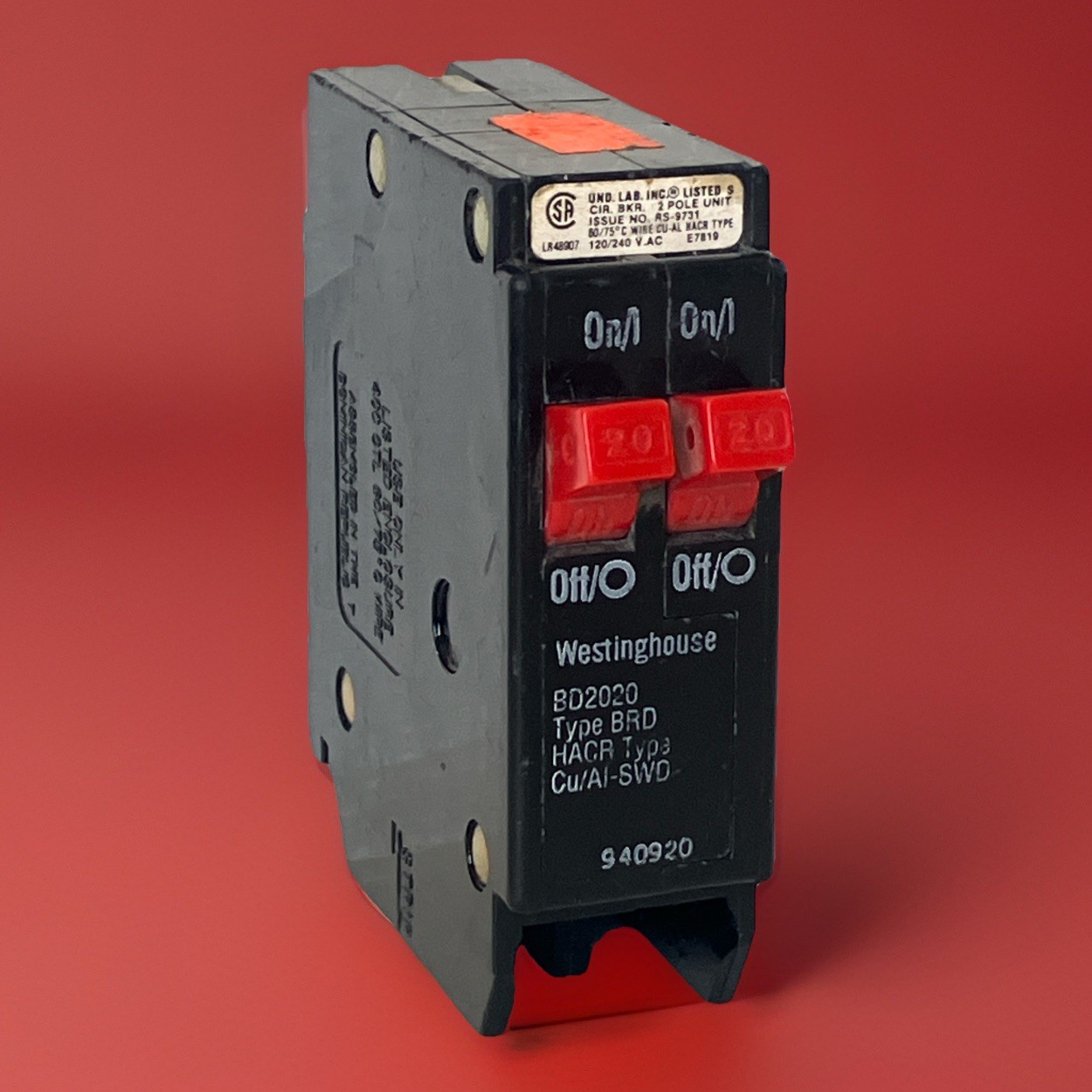 Westinghouse Bryant BD2020 Breaker CTL compliant Rejection Clip 20/20 Amp RED