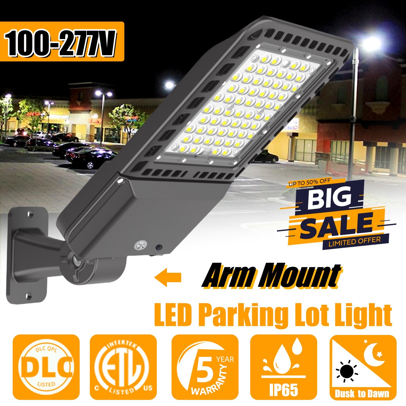 5 Years warranty IP65 parking lot 200w Roadway led shoebox & street Pole Fixture