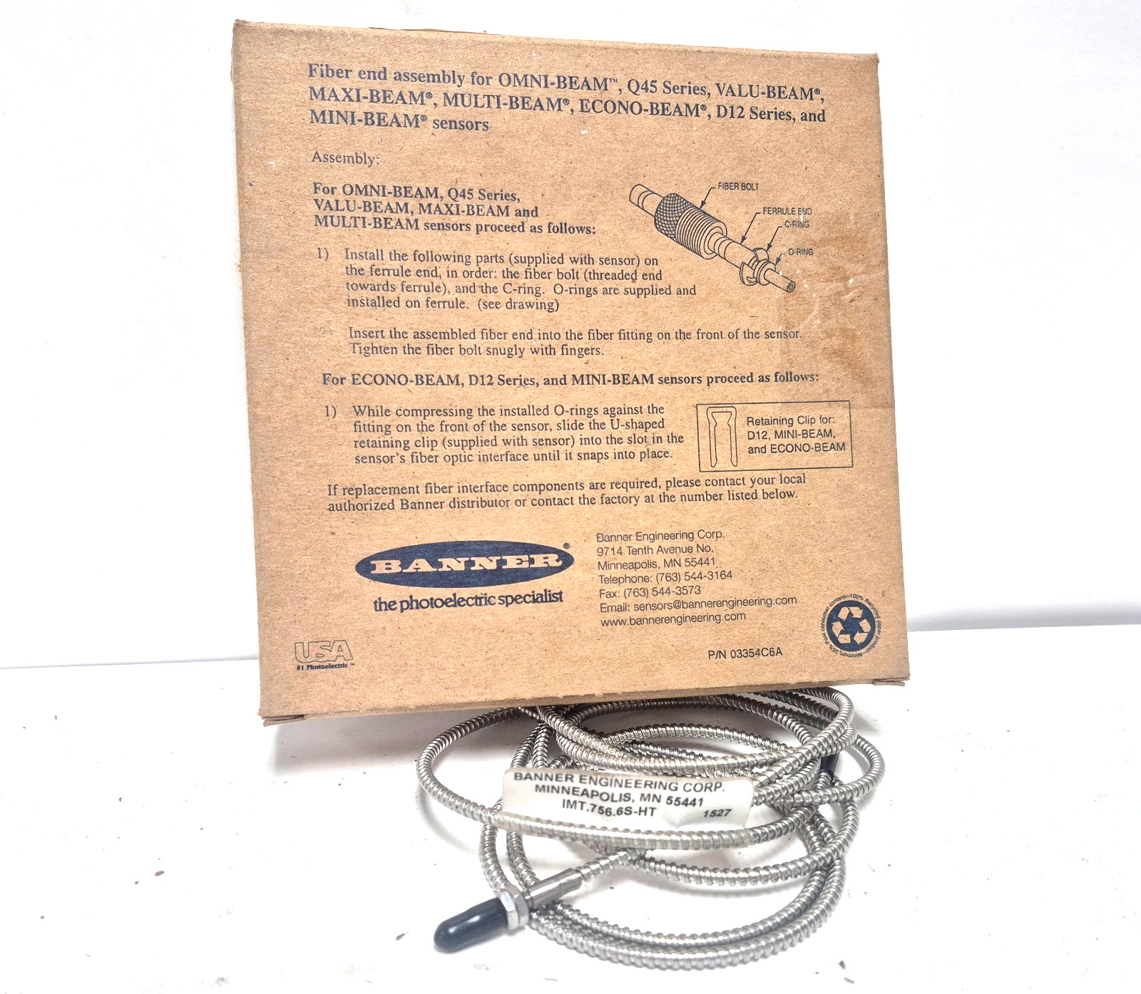 BANNER ENGINEERING IMT.756-6S-HT SENSOR WITH CABLE LENGTH OF 6FT 7″