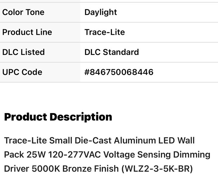 Tracelite WLZ2-3-5K-BR