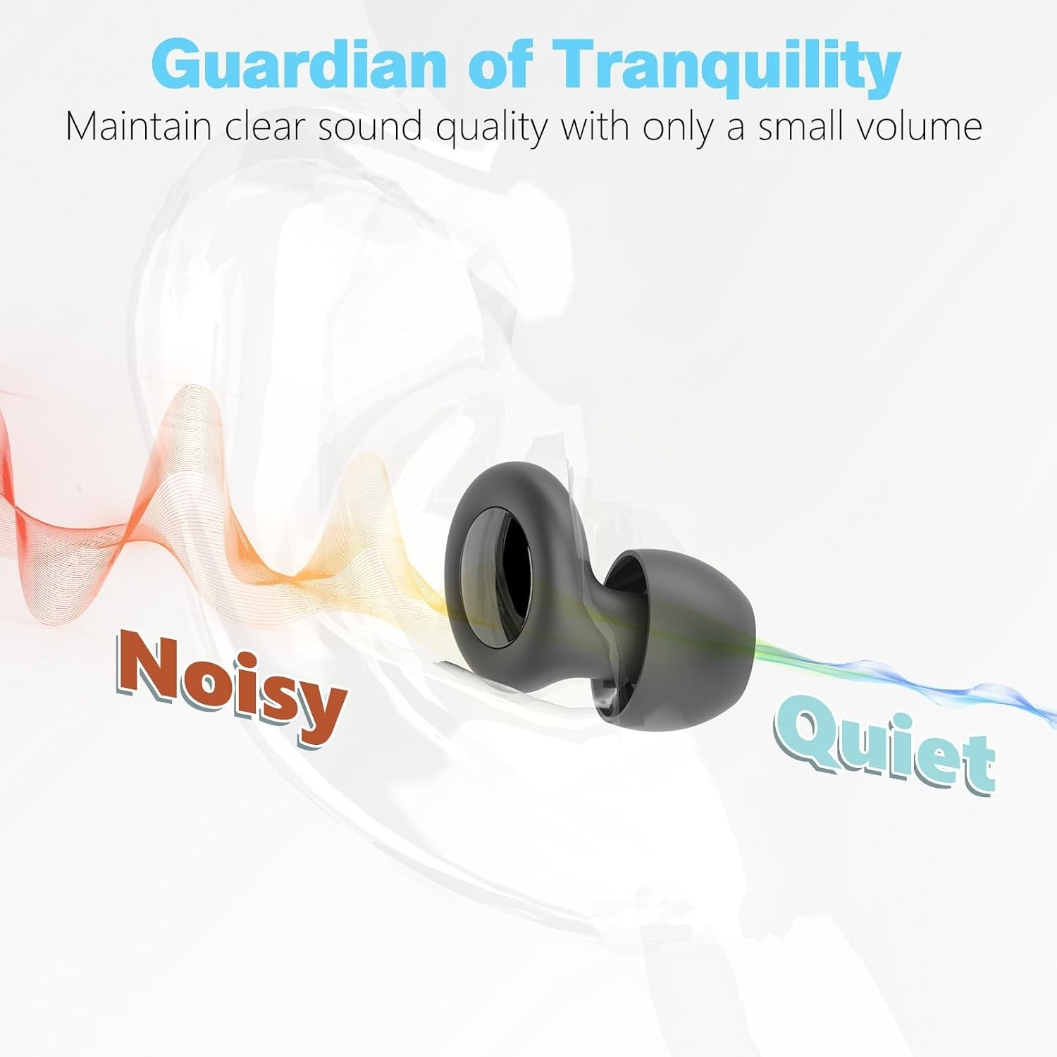 Ear Plugs for Sleeping Noise Cancelling – 30dB Reusable Silicone Earplugs with 8