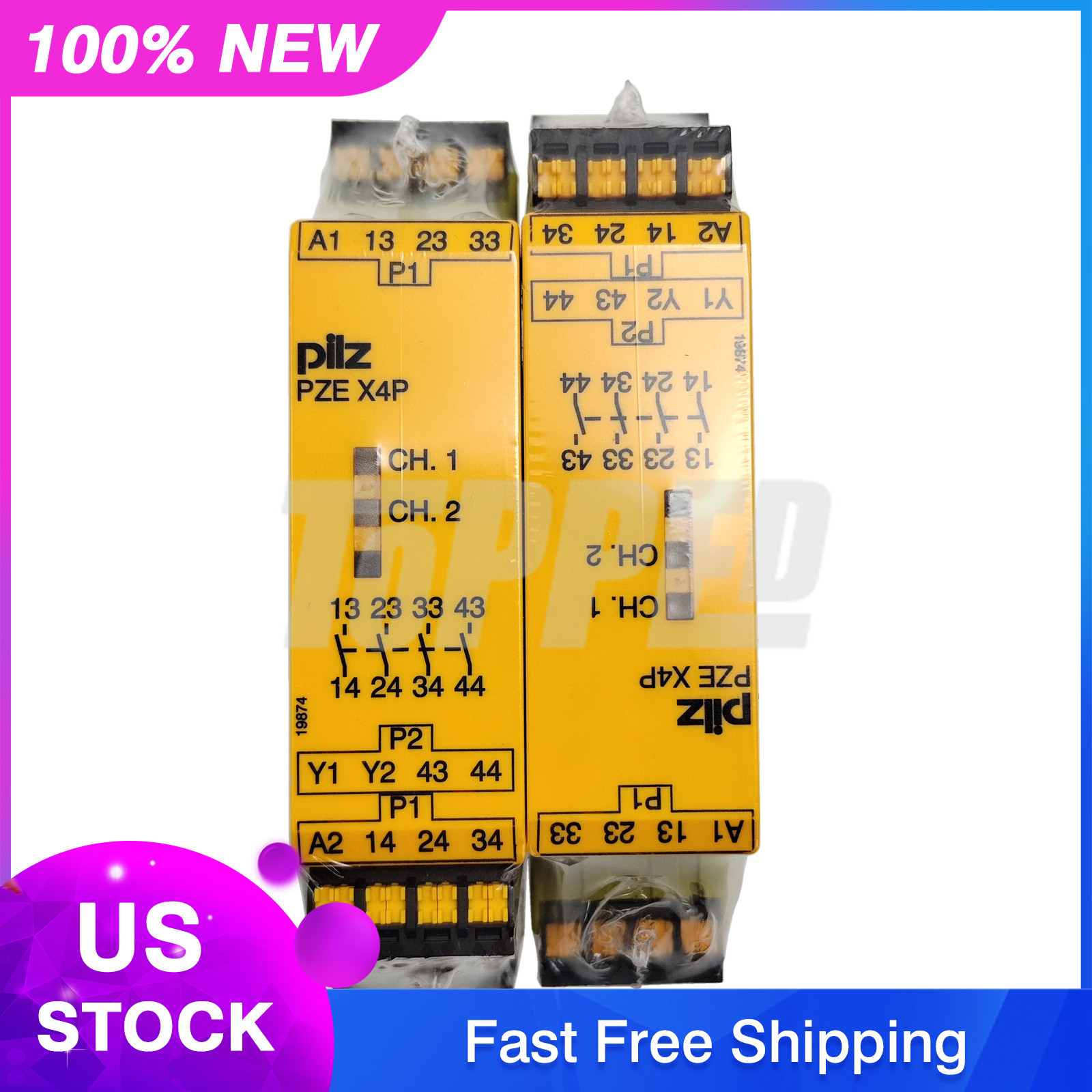 New Pilz PZE X4P C 787585 Safety Relay 24VDC 4n/o Spring-loaded Terminal
