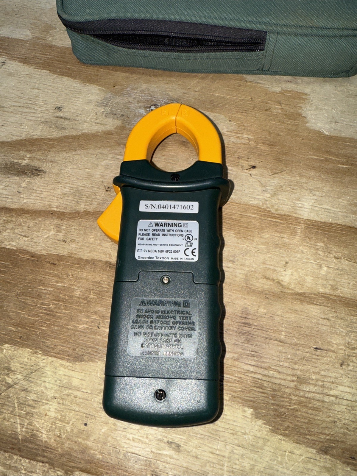 Greenlee CM-600, 600a, 600V, AC Clamp Meter – With Bag – NO LEADS