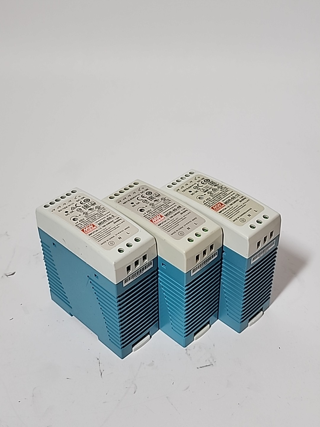 Mean Well MDR-60-5 MDR-40-48 MDR-60-12 DIN Rail Power Supply Set Of 3