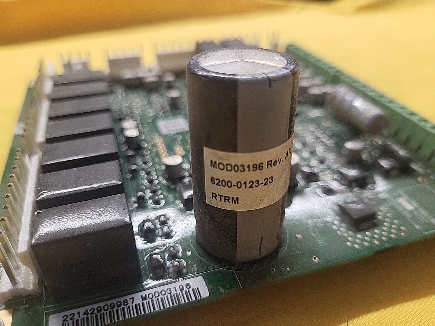Trane Control Board MOD03196 Rev. Ak. 6200-0123-23 RTRM. Used.