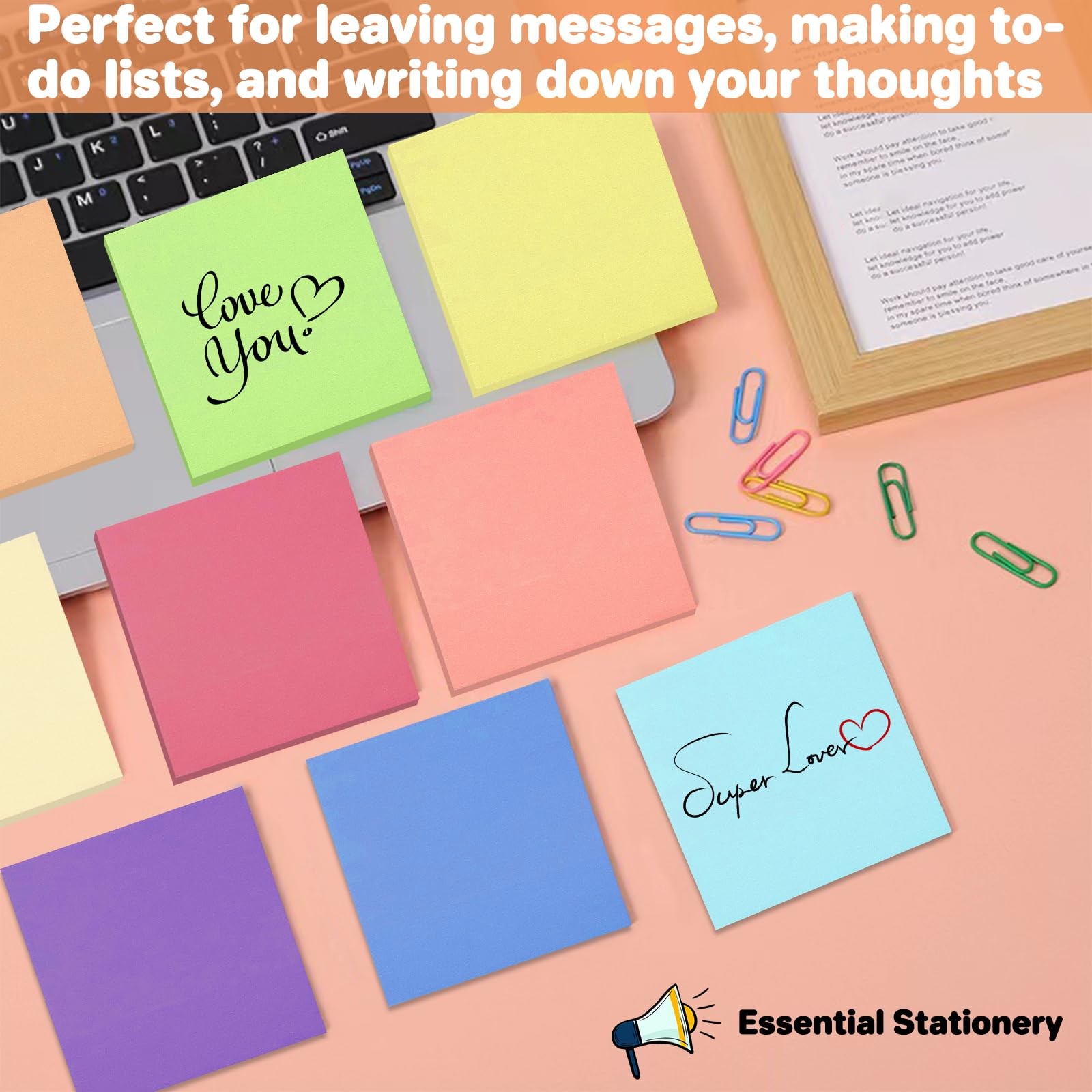 Post It Notes Pop-up, Sticky Notes, 3×3 Inches, 9 Pads, Bright Colors Self-st