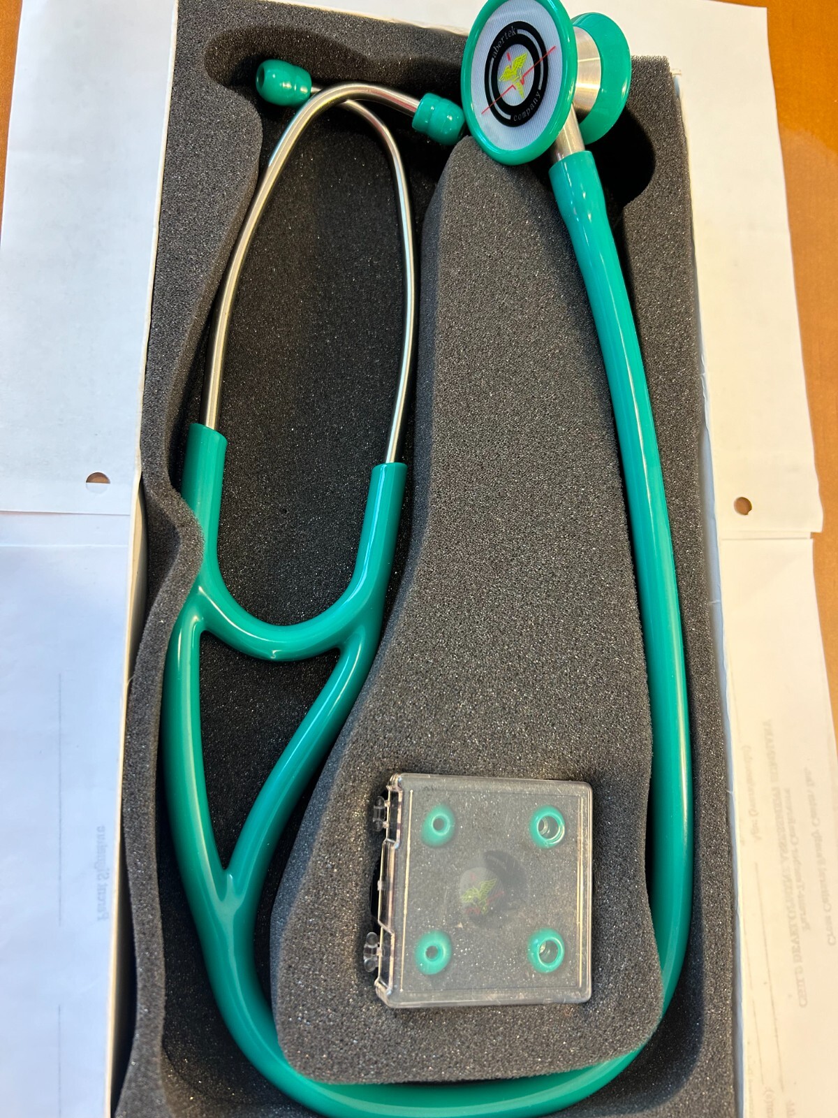 GREEN CARDIOLOGY STETHOSCOPE DIAPHRAGM PROFESSIONAL DOUBLE HEAD 