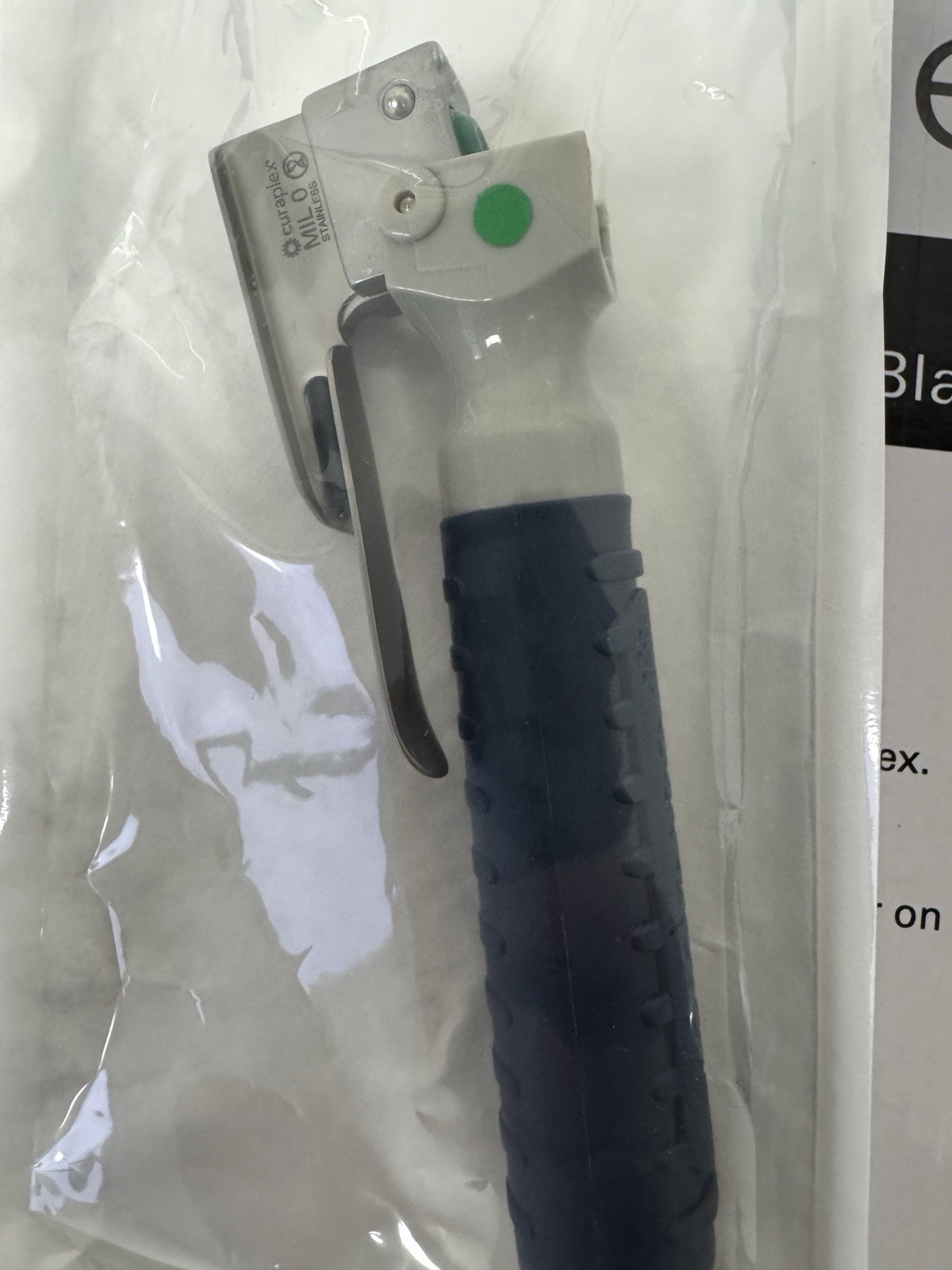 1/Ea Curaplex CuraView Fiber Optic Laryngoscope, Miller Size 0 #301-FO-MIL-0-M
