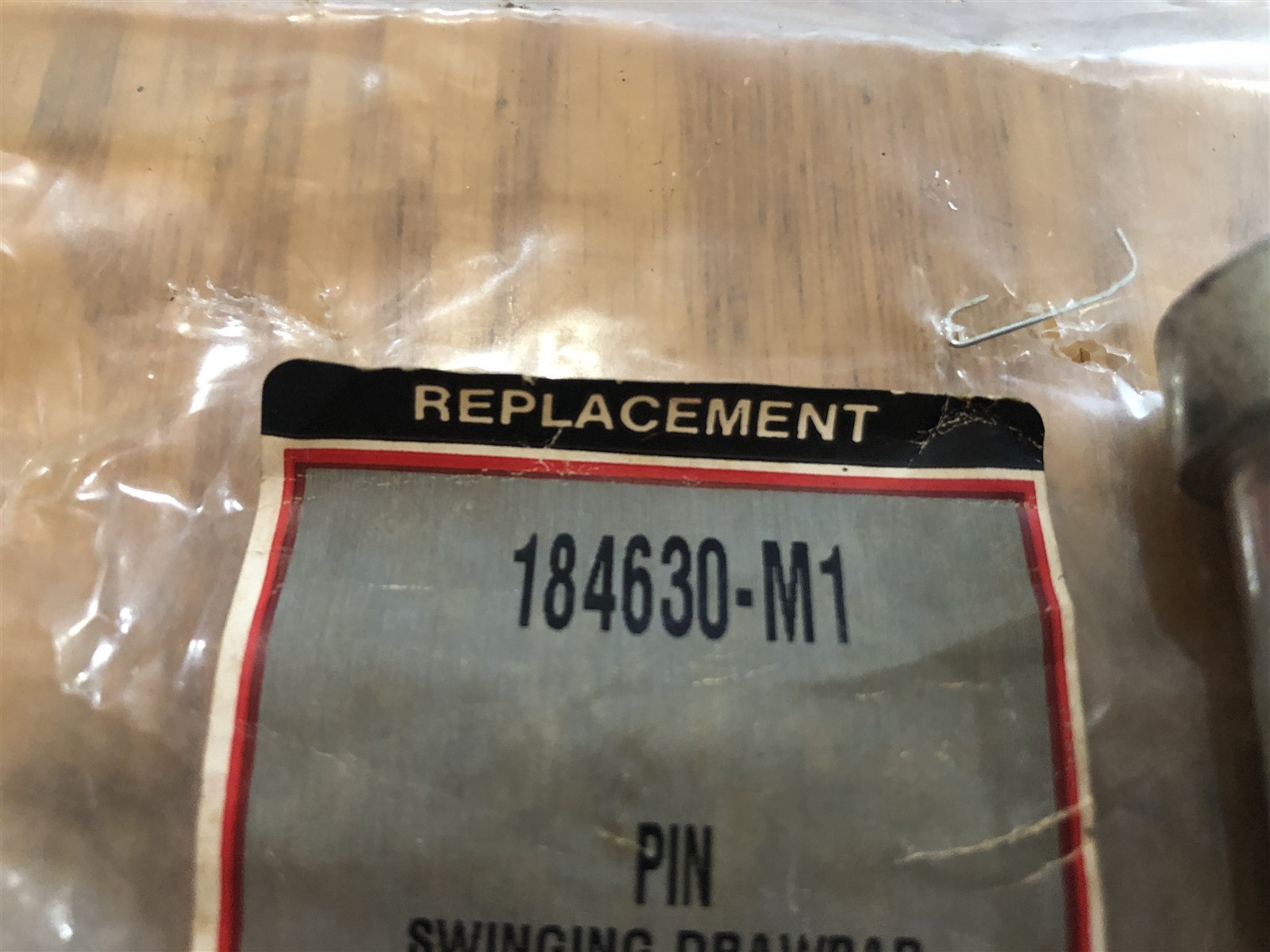 Tisco New Old Stock Part # 184630-M1 / 184630M1 PIN FITS MASSEY FERGUSON