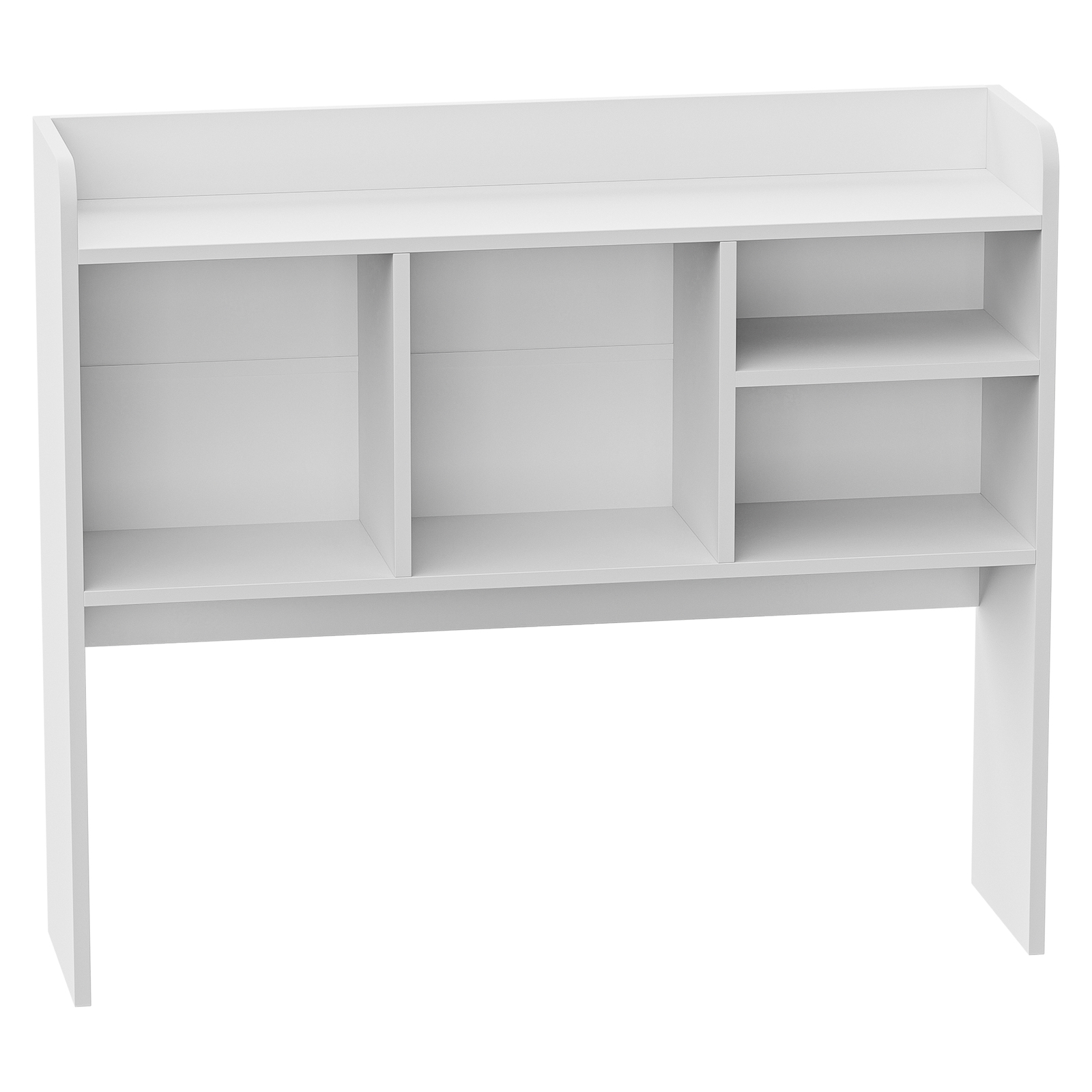 Desktop Organizer Shelf Wood Desk Hutch for Computer Monitor Display Shelf White