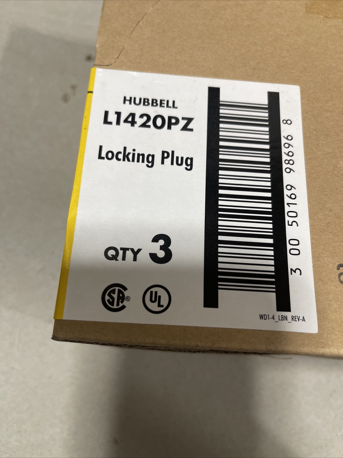3 Pack NEMA INDUSTRIAL GRADE Locking Plug 20A 125/250V (NEMA L14-20P)