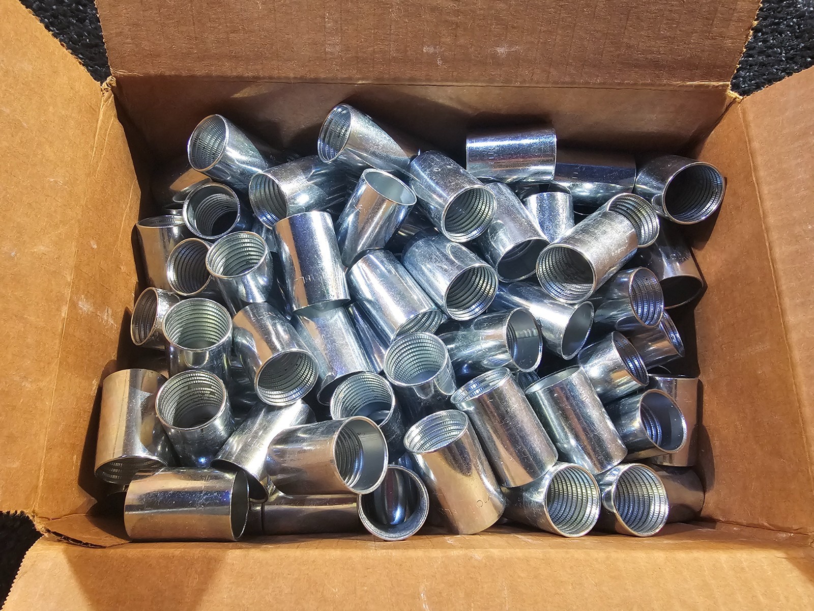 (QTY 150) Parker 100HY-10 Steel Crimp Shell HY Series Hydraulic Hose Fittings