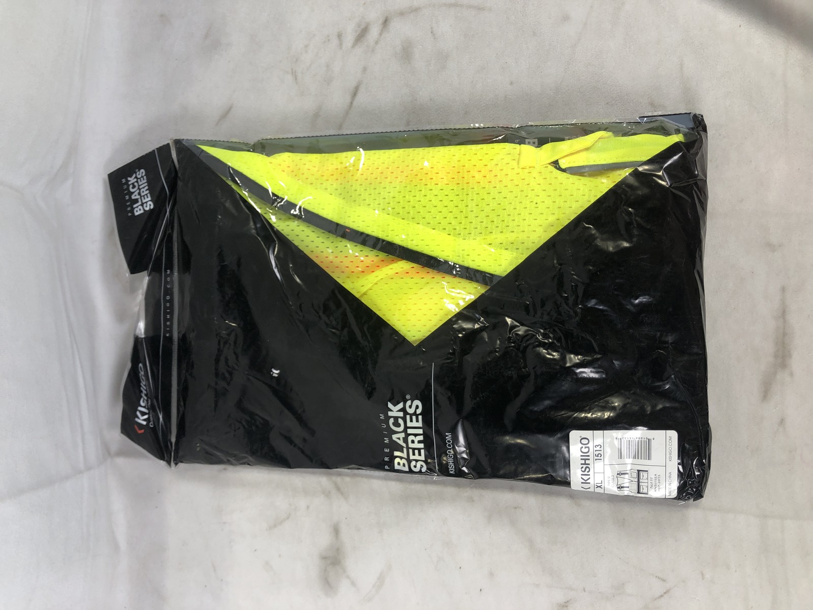 Kishigo Premium Black Series Heavy Duty Unisex Reflective Safety Vest,Lime,XL