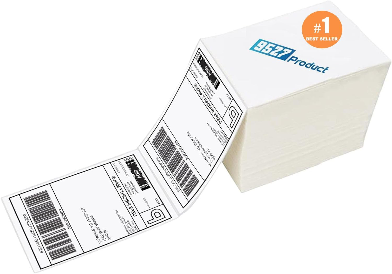 Fanfold 4 X 6 Direct Thermal Labels White Perforated Shipping Labels, 1000 Label