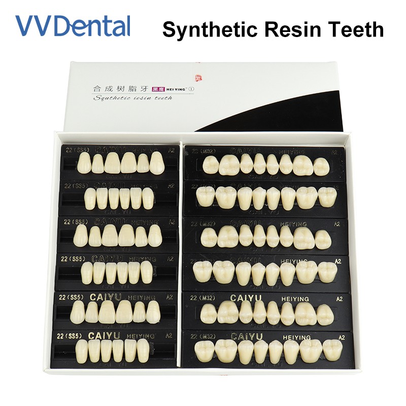 3*28Pcs/Set A1 A2 A3 Shade Dental Full Mouth Synthetic Resin Teeth Denture