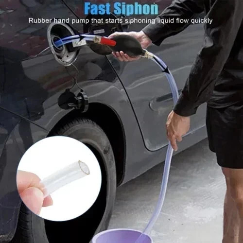 Siphon Hand Pump Portable Manual Car Fuel Transfer Pump for Gas Gasoline Petrol