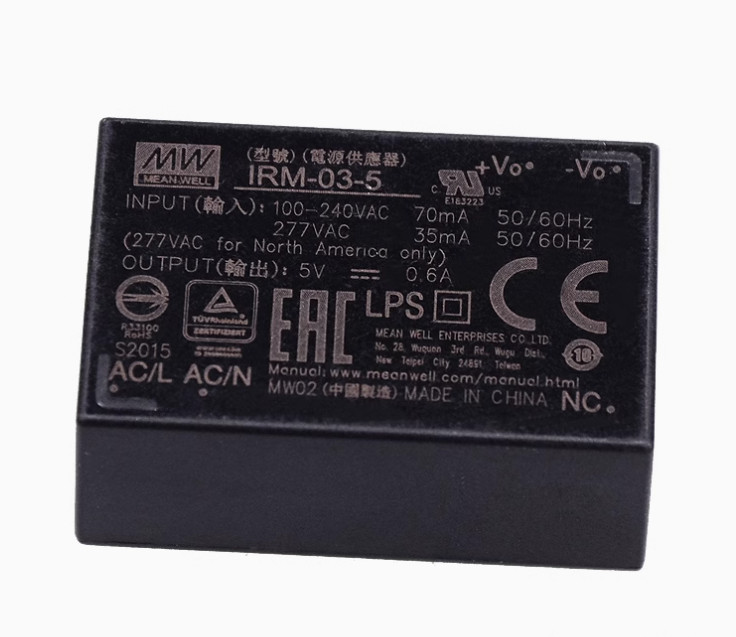 1PC NEW MEAN WELL Power supply IRM-03-5/12/15/24V 100-240VAC/277VAC #LL