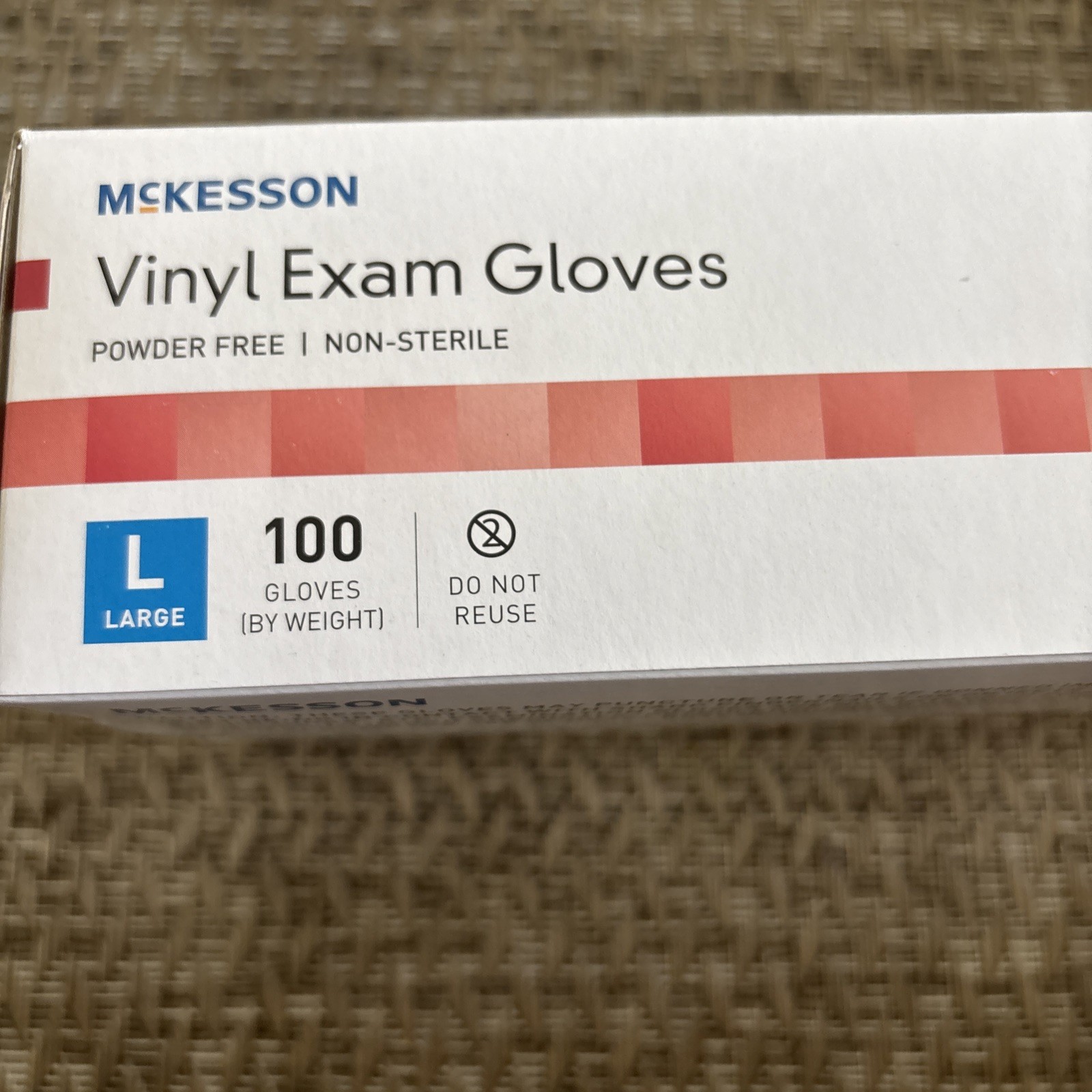 McKesson Vinyl Exam Powder Free Gloves Large (Pack of 100)