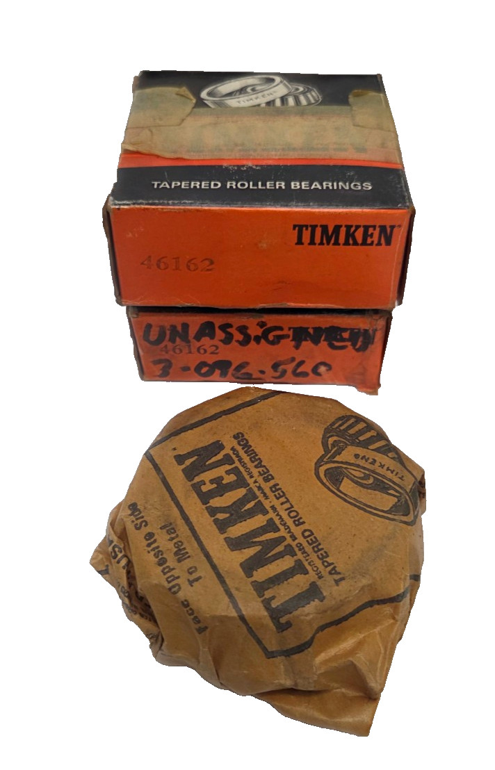 Qty2 NOS Timken 46162 Tapered Roller Bearing Cone, 1.625″ Bore – Free Returns