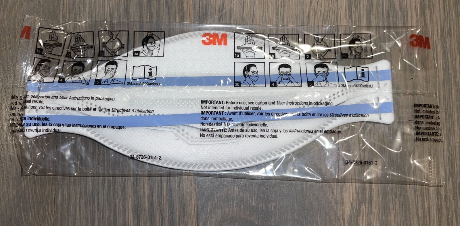 Case of 440 3M Aura 9205+ N95 NIOSH Approved Particulate Respirator Masks
