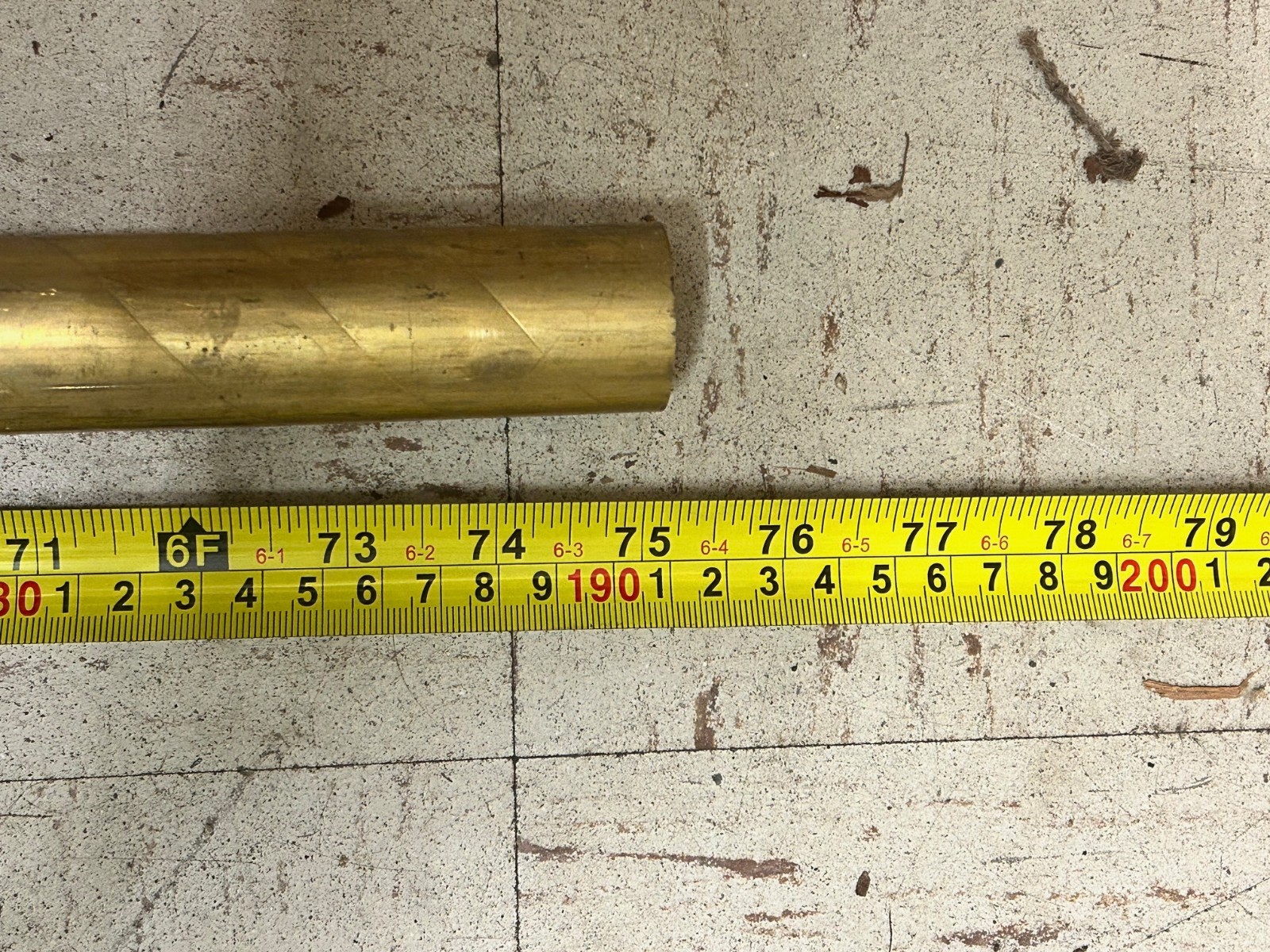 Unpolished Brass Spiral Tubing 1-1/4″ diameter x ~ 75″ length