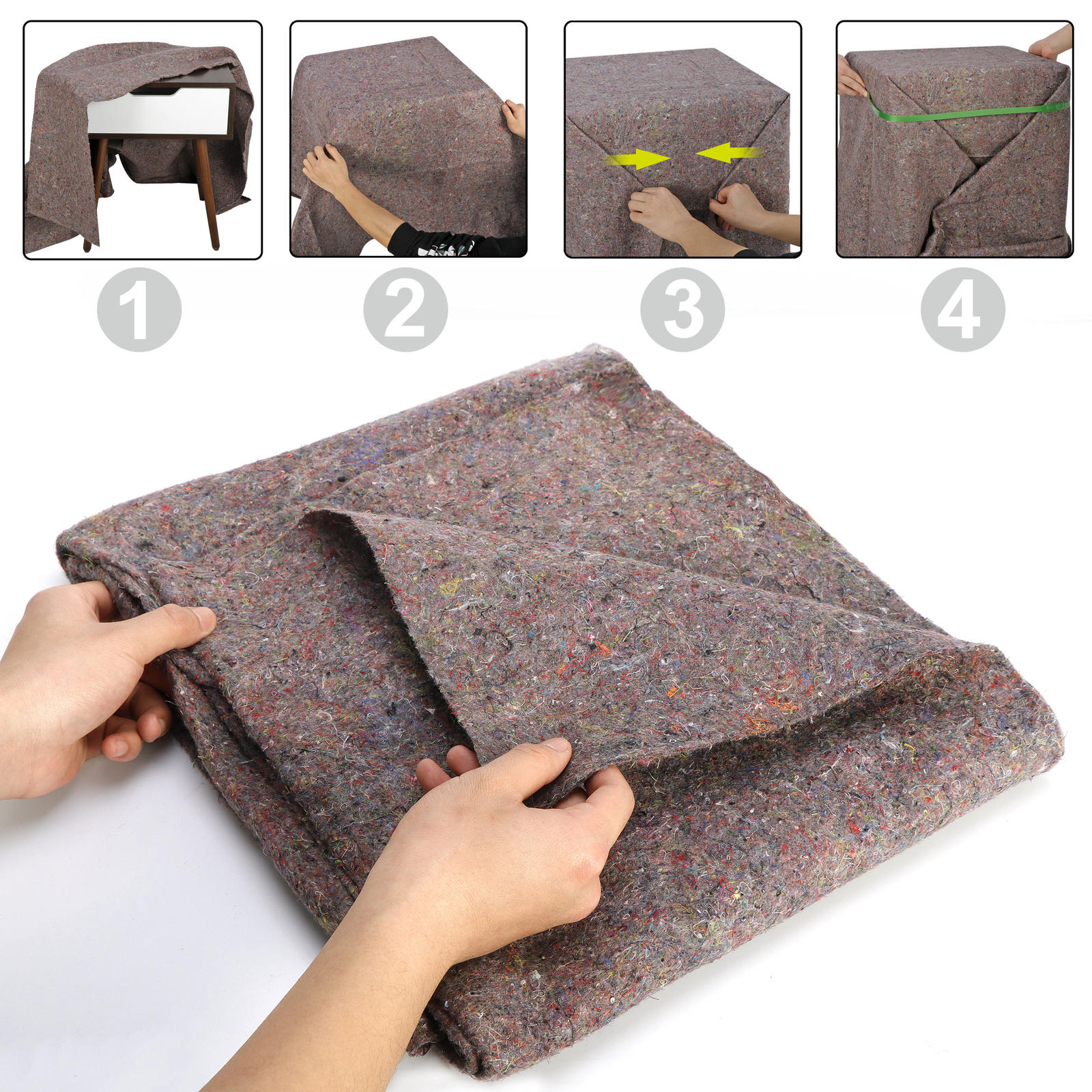 12 Pack Moving Blankets Shipping Furniture Equipment Protection Pads Quilted
