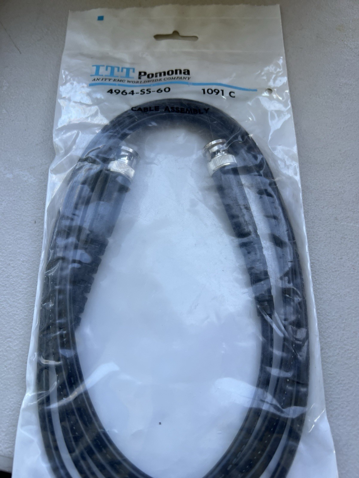 ITT POMONA 4964-SS-60 CABLE ASSEMBLY RF